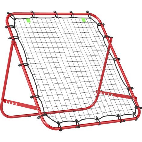 HOMCOM Rebounder Net Adults Football Training Aid Adjustable Red (1/5)