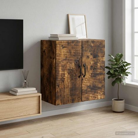 vidaXL Mobiletto a muro Rovere Fumo 59 x 31 x 60 cm (1/5)