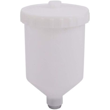 QORVA-Blanc 600ML Remplacement De La Casserole Du Godet Du Pistolet PulvÉRisateur De Peinture Par GravitÉ Pour. (1/5)