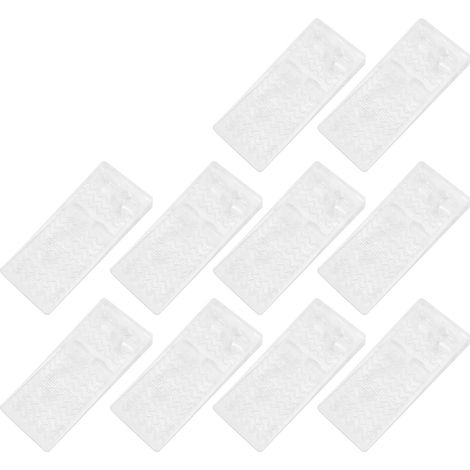 Lot de 10 butées de porte carrées transparentes, design creux empilable, bloque-porte de sécurité pour maison (1/5)
