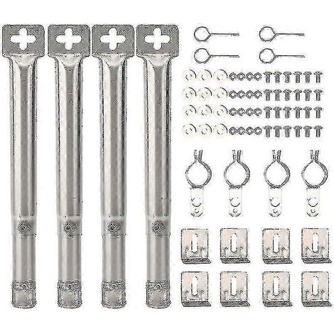 Lot de 4 brûleurs tubulaires droits universels réglables en acier inoxydable pour barbecue à gaz Zekai (1/5)