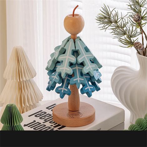 Trivet En Bois Forme Arbre De Noël - 20 Cm De Diamètre - Résistant À La Chaleur - Décoration Cuisine Intérieure - Lot De 3 (1/3)