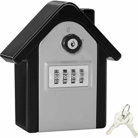 SHINING HOUSE Wandmontierter sicherer Schlüsselkasten, Schlüsselkasten mit digitalem Code und Notschlüsseln, großer Schlüsselsafe im XL-Format, Schlüsselkasten für den Außenbereich, für Zuhause, Büro, (1/5)