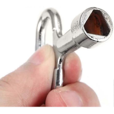 4pcs Zinc Alloy Triangular & Square Keys for Utility Cabinets, Electric, Water, Gas, and Radiator Applications (1/3)