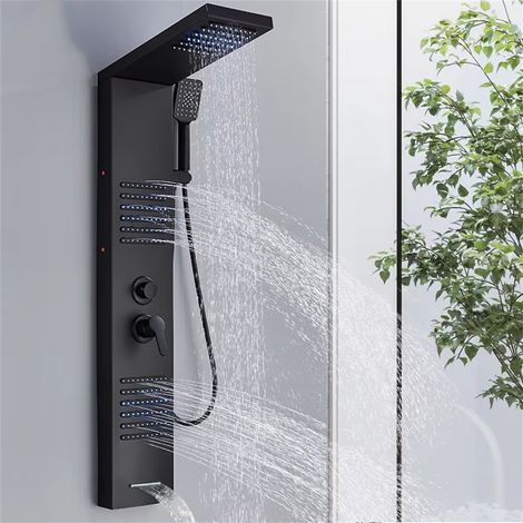 LED-Duschpaneel-Säule, Regendusche, Hydromassage, Dusch- und Badewannenarmatur
