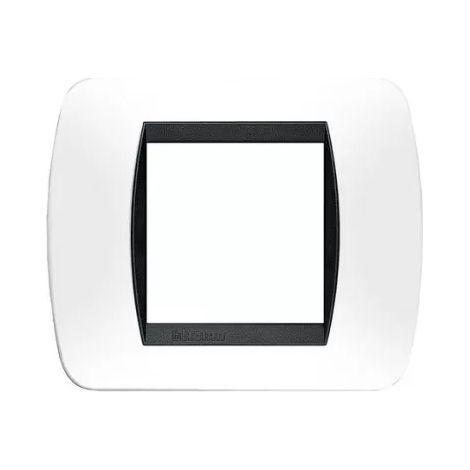 BTICINO Placca 2 Moduli Bianco Solid Livig International