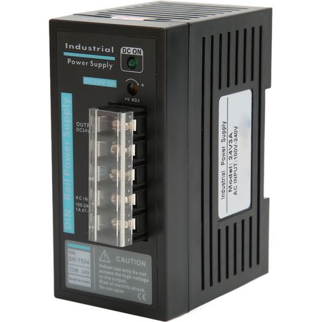 Alimentation Électrique Rail DIN - 75 W 24 V DC 3 A - Entrée Universelle 100-240 V AC - Protection Complète - 1 Pièce (1/5)