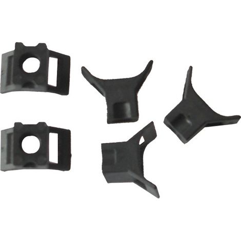 EuroTechnoCom MCO8025 - Box mit 100 x Ø5mm Einschraubbuchsen - Schwarz