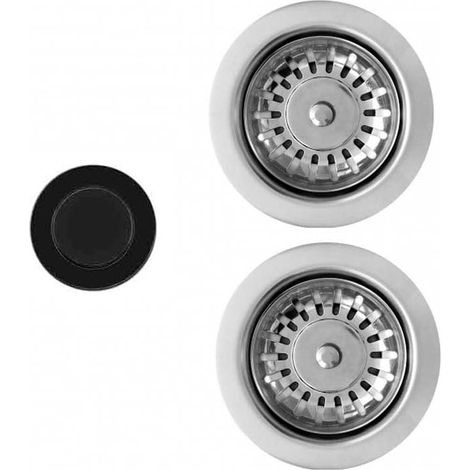 Elleci Piletta di Scarico Automatica Pop-Up Push Control Nero (1/3)