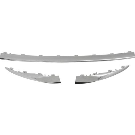 Eosnow Garniture inférieure de pare-chocs avant chromée, 3 pièces, remplacement 2058858602 pour Benz classe C W205 AMG Line Facelift 2019 à 2021