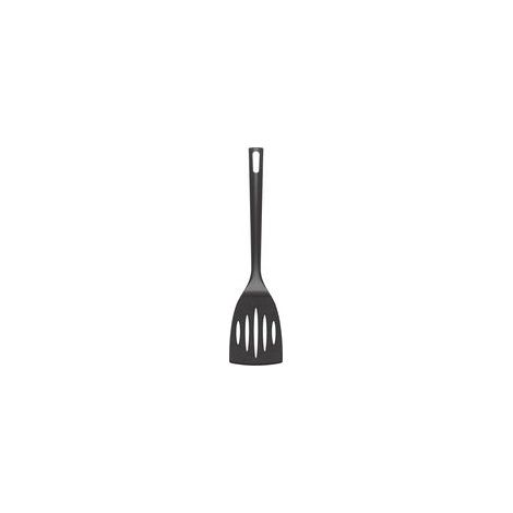 Spatule en nylon fentes sans BPA pour revêtements antiadhésifs, résistance à la chaleur 210 °C, manche ergonomique, somptueux au lave-vaisselle, couleur noire (1/5)
