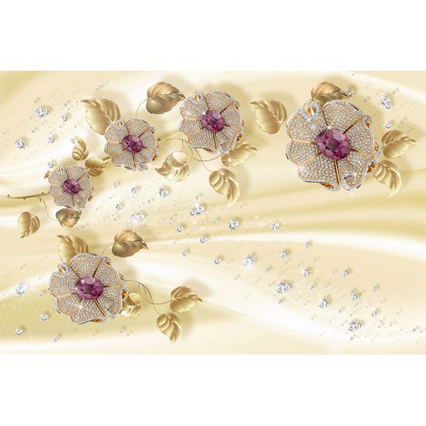 Papier peint panoramique - Fleurs - 130 cm x 87 cm (1/2)