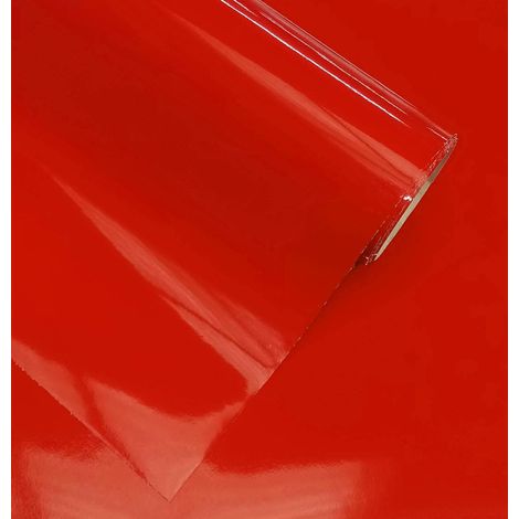 Autocollants en vinyle, Rouge, brillant, 60 x 300 cm, pour meubles, cuisine, murs, fenêtres, loisirs créatifs, papier décoratif, Rouge (1/5)