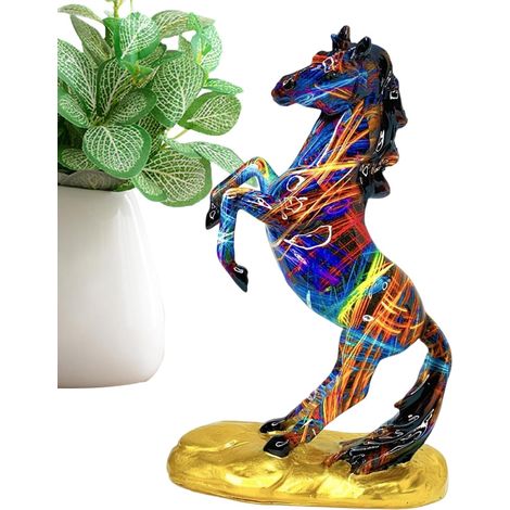 Statue de cheval – Statue d'animal de collection en résine Ornement de (1/5)
