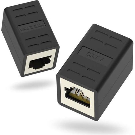 Coupleur Rj45 - Blindé Métal - Compatible Cat7 Cat6a Cat6 Cat5e - Femelle Vers Femelle - Lot De 2 (1/5)