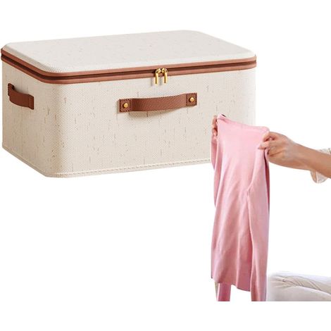 Boîte de rangement pour vêtements, grande boîte de rangement pliable - organisateur de rangement cubique (1/5)