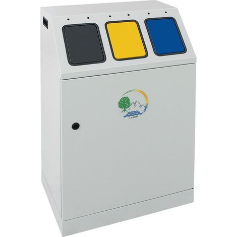 Stumpf bidoni raccolta differenziata Triplex grigio chiaro contenitori interni 3x30l 635-075-0-2-300 (1/2)