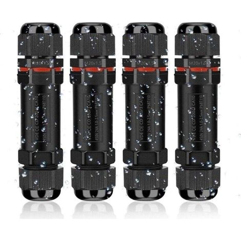 Boîte de Jonction Étanche IP68 Polycarbonate pour Câbles 1 à 13 mm 4 Pièces (1/4)
