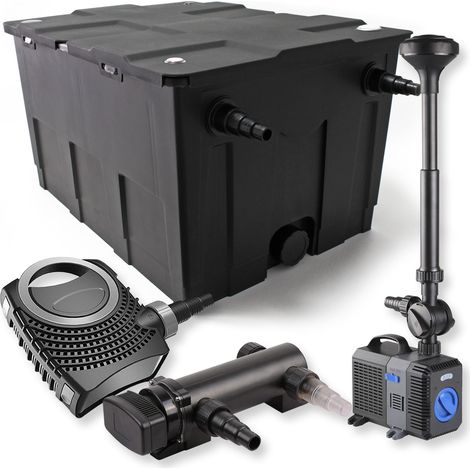 Set filtro estanques 60000l 18W UVC Clarificador NEO8000 70W Bomba Fuente