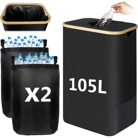Contenedor de reciclaje, capacidad de 105 L, diseño plegable, ES 105L (1/2)