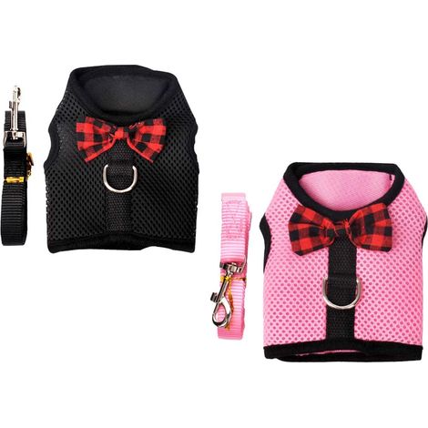 2 PCS Haut de poitrine en maille douce et respirante (M, rose + noir)