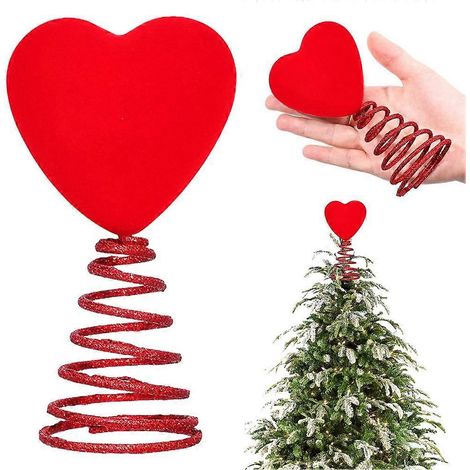 Heart Shape Valentine Tree Top Ornament for Party Use (1/3)
