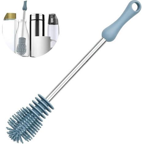 Brosse à biberon souple à long manche SiliCône bébé brosse à biberon nettoyeur de Boîteille pour nettoyer les biberons-Fei Yu (1/5)