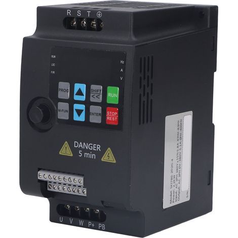 Mini convertisseur de fréquence triphasé, noyau en cuivre, bobine, entrée AC380V, sortie AC0-380V, 2,2 kw, IP20 (1/5)