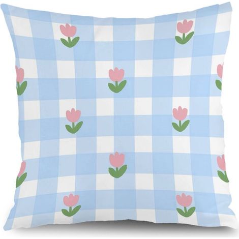 Taie d'oreiller floral vintage, décoration maison élégante,40×40cm (1/5)