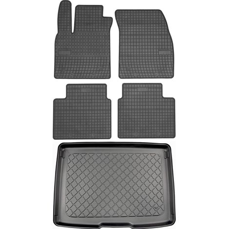 Juego de alfombrillas de goma para coche y alfombrilla para maletero para Ford Focus IV Hatchback desde septiembre de 2018.