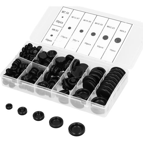 200-teiliges Set aus Kabeldurchführungen, Gummitüllen, staubdicht, isoliert und feuerfest zum Schutz von Kabeln mit einem Durchmesser von 7–25 mm (1/5)