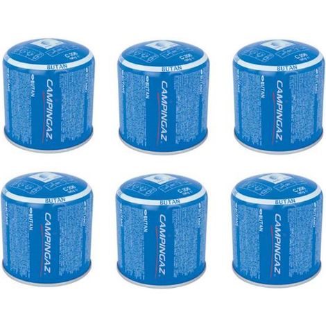 6 Cartucce Gas Campingaz C206 Gls Butano 190gr Universale Fornello Saldatore A Gas Lock System