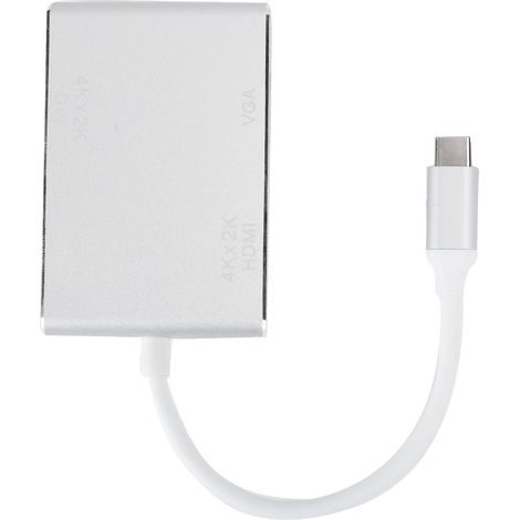 Adaptateur de câble convertisseur 4 en 1 Type-C vers HDMI DVI VGA USB 3.0 multifonction pour ordinateur portable (1/5)