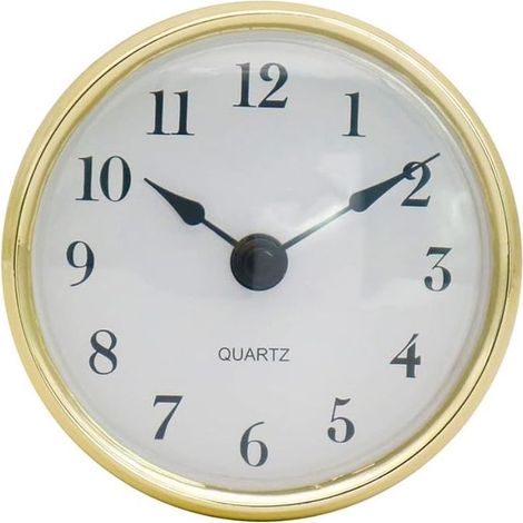 Horloge à Quartz Vintage 80mm, tête d'horloge murale ronde, mouvement de bricolage, tête d'horloge incrustée de chiffres romains/arabes pour chambre à coucher, école (1/5)