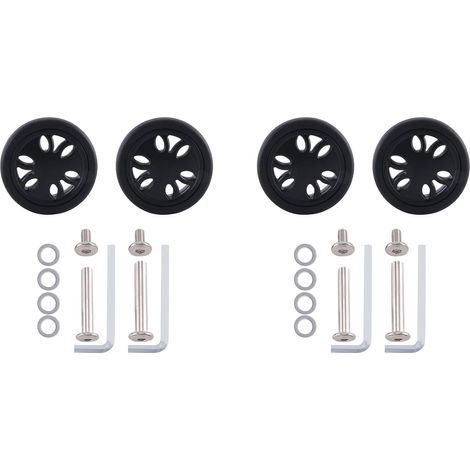 2Ensemble 50mm X15Mm Bagages Roues de Remplacement Résistant à L'Usure PU Roulette Valise Roues de Rechange Roues de Rechange pour Bagages (1/5)