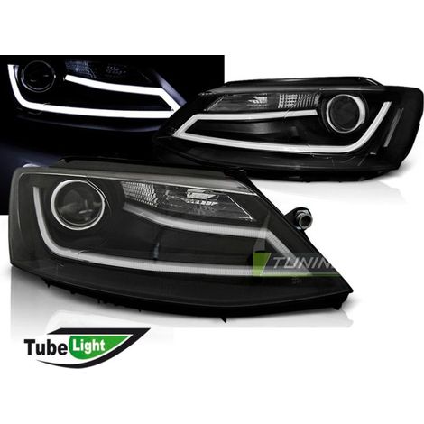 Paire de feux phares VW Jetta 6 11-18 Daylight led LTI noir-31766104 (1/3)