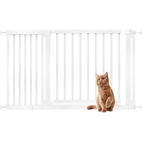 Bettacare Wooden Elegance Dog Gate, White, 135cm - 143cm, Pressure Fit Pet Gate, 73cm Extra Wide Doorway, Easy Installation