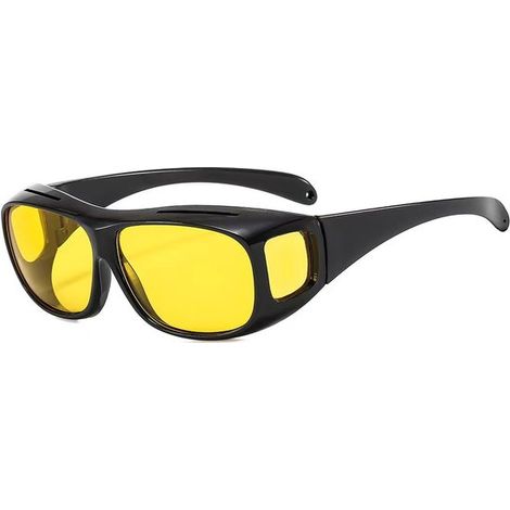 Lunettes de conduite de nuit unisexes avec verres jaunes, lunettes anti-lumière bleue pour voiture, ordinateur et usage quotidien (1/5)