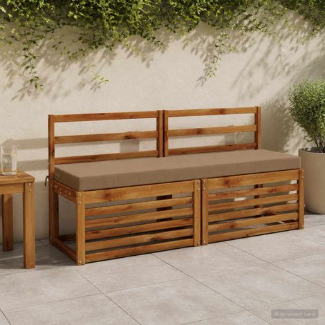 vidaXL Cojín de banco SOEST 100% Poliéster Topo 150 x 40 x 8 cm (1/5)