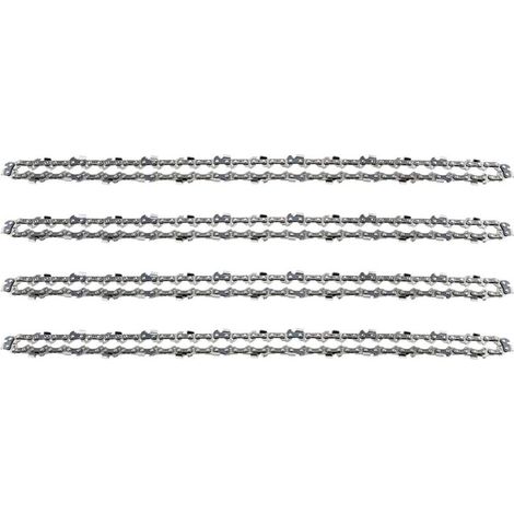 Lot de 4 Chaînes de Tronçonneuse pour Guide Chaîne de 18" (45 cm), 1,3 mm 64 Maillons d'Entraînement, Compatibles avec Stihl, Dolmar, Husqvarna, Einhell, Bosch, Makita et autres