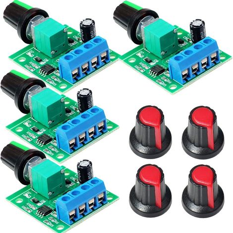 4pcs Contrôleur De Vitesse Moteur, PWM Réglable 1.8V-12V, Interrupteur 2A, Pour Ventilateur Pompe Aquarium (1/5)