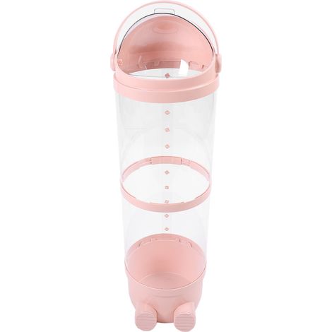 Tube rangement jouets peluche transparent grand volume bac rangement enfant organisateur peluches 97cm / 38.2in rose (1/5)