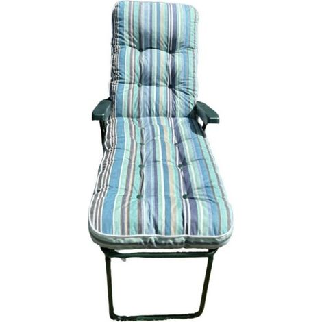 Sandbanks Deluxe Lounger - L58 x W118 x H99 cm - Blue