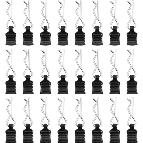 24 Pièces Clips de Carrosserie Télécommandés à Ressort Springy Pins pour Voitures RC Goupille De Carrosserie Rc Sécurité et Support de Accessoire (1/5)