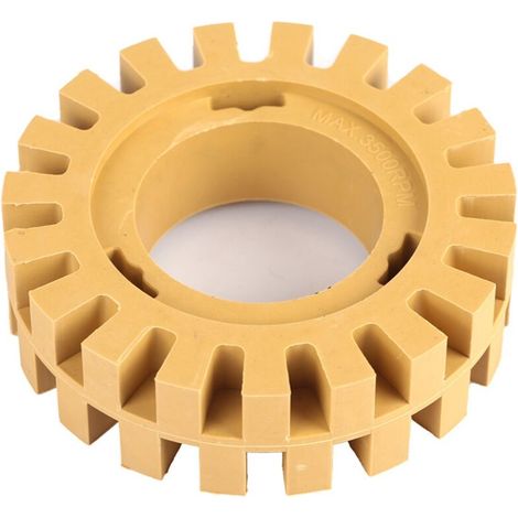 Goma de borrar de goma con dientes en zigzag, 100 mm, 4 pulgadas, para lijar y pulir (sin eje) -Crezuo