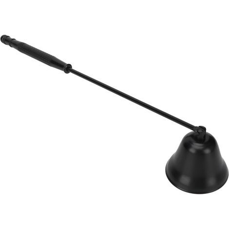 Éteignoir de mèche en acier inoxydable vintage avec manche long noir (1/5)