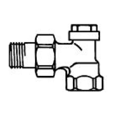 Honeywell Radiator Verschraubung Verafix 1/2 Eck vernickelt mit