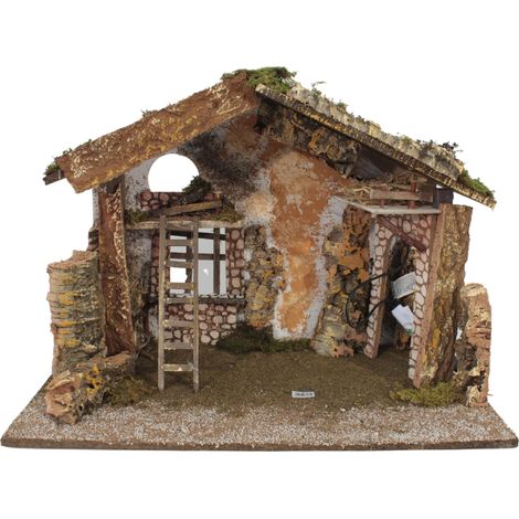Capanna per Presepe Paesaggio con Luci 60x35 cm 87471 (1/5)