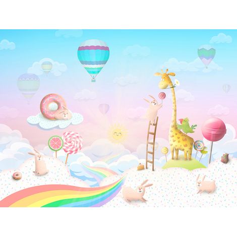 Papier peint panoramique Enfants - Animaux - 130 cm x 98 cm (1/2)