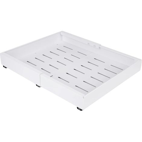 Organizador de armario, diseño ajustable, acceso deslizante, blanco. (1/2)